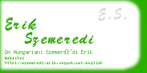 erik szemeredi business card